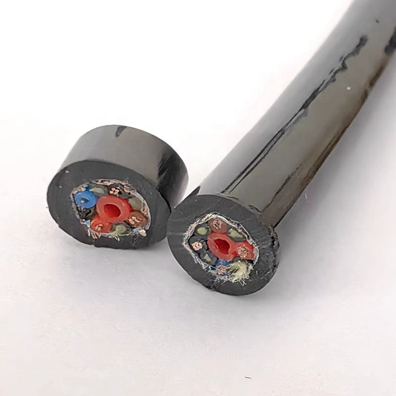 Pneumatic Air Duct Composite Cable — Combined Flexible PUR/PVC Sheathed Cable Integrating Pneumatic Air Hose, Power Conductors, Control Cores, and Signal Pairs in a Single Assembly for Automated Machinery, Robotic End Effectors, Pneumatic Actuator Systems, and Factory Automation Equipment