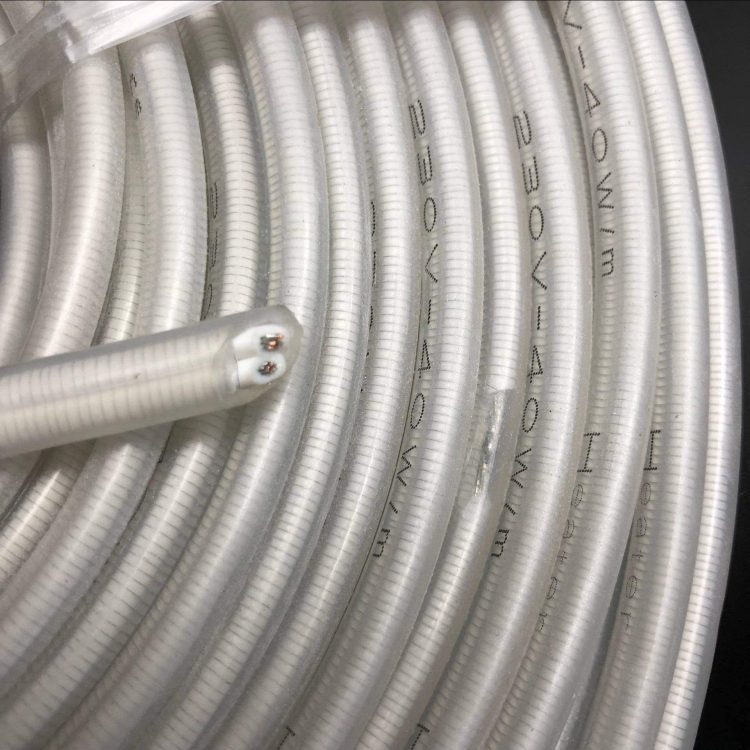230V 30W/M Insulated Copper Heating Cable Flexible Parallel Silicone Rubber Coated Constant Wattage